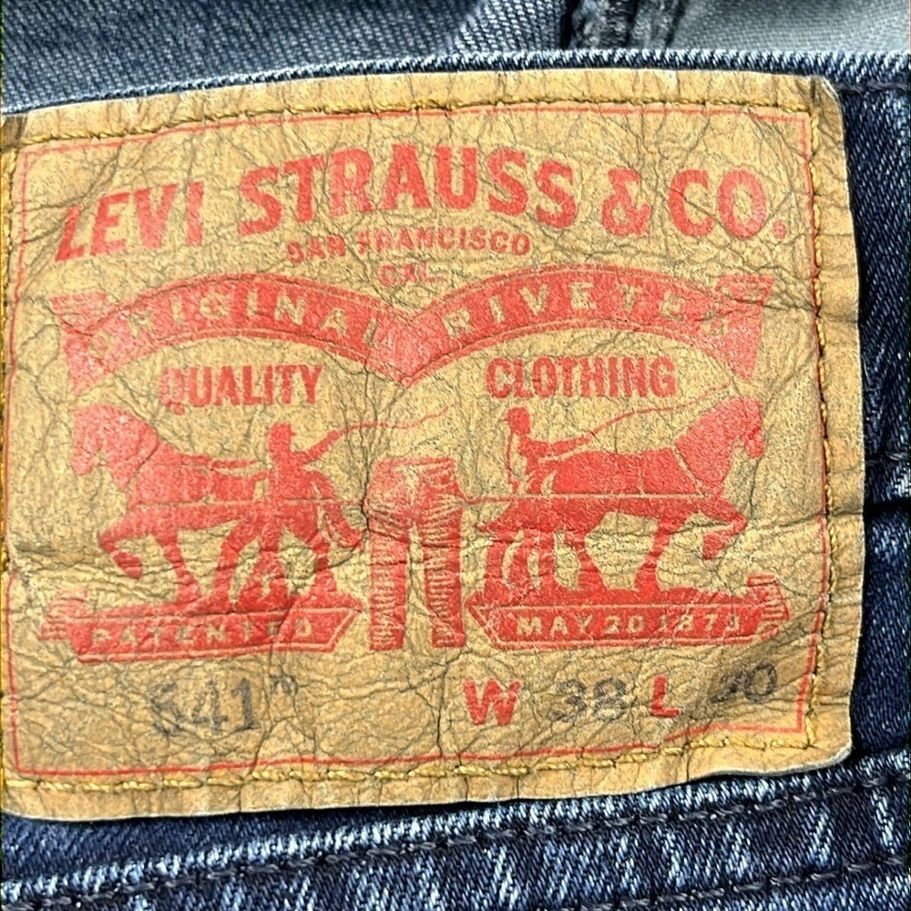 Levis 541 Dark‎ Wash Straight Leg All Seasons Tech Jeans Mens Size 38 x 30 - Picture 3 of 10